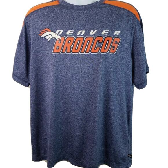 Official NFL Team Apparel Denver Broncos Gray T-shirt Very Soft Size Large L - Picture 1 of 5